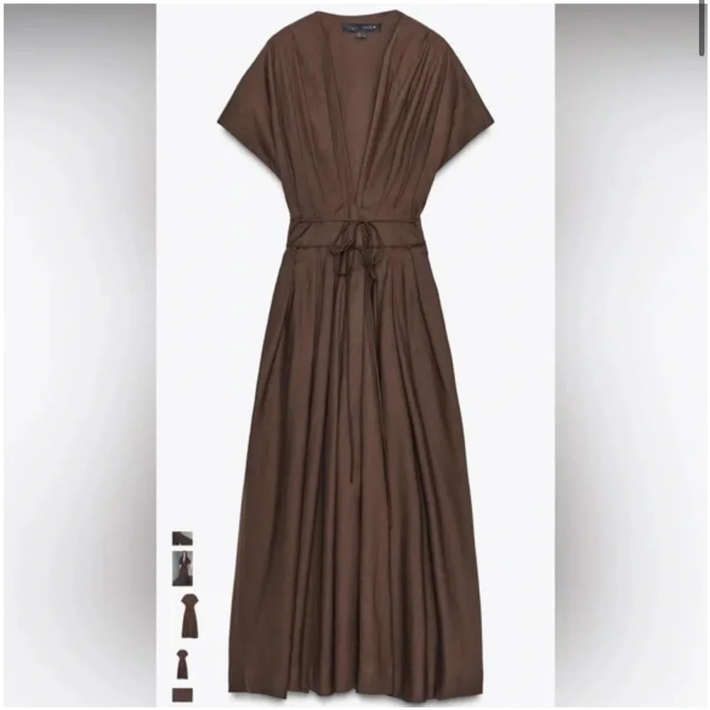 Zara NWT pleated midi dress 9479/249 - Picture 4 of 10
